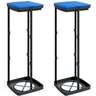 Shumee Trash bag holders 2 pcs 120 l PP black and blue - Rubbish Bin