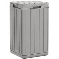 Shumee Venkovní odpadkový koš 38 × 38 × 65 cm PP šedý  - Odpadkový koš