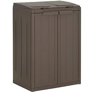Shumee Waste bin with 2 doors 65 × 45 × 88 cm PP brown - Rubbish Bin