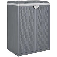 Shumee Waste bin with 2 doors 65 × 45 × 88 cm PP grey - Rubbish Bin