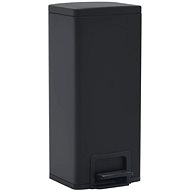 Shumee Waste bin with pedal 30 L Stainless steel black - Rubbish Bin