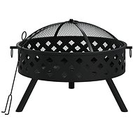 SHUMEE Ohniště s pohrabáčem 58 cm XXL ocel - Fireplace