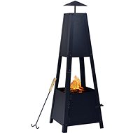 SHUMEE Mísa na oheň černá 35 × 35 × 99 cm ocel - Fireplace