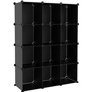 Shumee úložný organizér s 12 kostkami černý PP - Wardrobe Organiser
