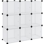 Shumee úložný organizér s 9 kostkami s dvířky průhledný PP - Wardrobe Organiser