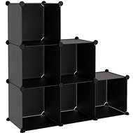 Shumee úložný organizér s 6 kostkami černý PP - Wardrobe Organiser