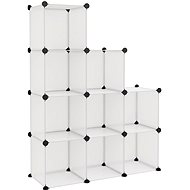 Shumee storage organizer with 9 cubes transparent PP - Wardrobe Organiser