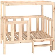 Shumee Dog bed 105,5 × 83,5 × 100 cm solid pine - Pet Bed