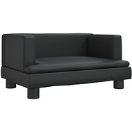 Shumee Dog bed black 60 × 40 × 30 cm artificial leather - Pet Bed