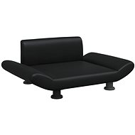 Shumee Dog bed black 70 × 45 × 28 cm artificial leather - Pet Bed