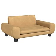 Shumee Dog bed brown 70 × 45 × 33 cm velvet - Pet Bed