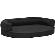 Shumee Ergonomic dog bed 75 × 53 cm linen look black - Pet Bed