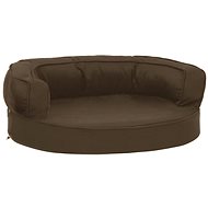 Shumee Ergonomic dog bed 60 × 42 cm linen look brown - Pet Bed