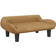 Shumee Dog bed brown 70 × 40 × 24 cm velvet - Pet Bed