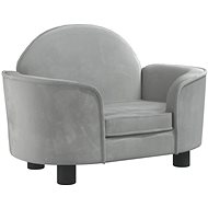Shumee Dog bed light grey 66 × 40 × 45 cm velvet - Pet Bed