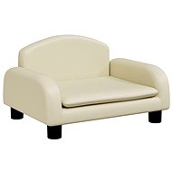 Shumee Dog bed cream 50 × 40 × 30 cm artificial leather - Pet Bed