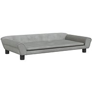 Shumee Dog bed light grey 100 × 50 × 21 cm velvet - Pet Bed
