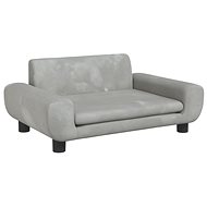 Shumee Dog bed light grey 70 × 45 × 33 cm velvet - Pet Bed