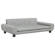 Shumee Dog bed light grey 100 × 54 × 33 cm velvet - Pet Bed