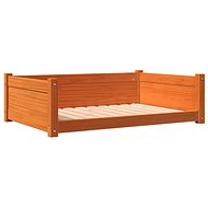 Shumee Dog bed wax brown 95,5 × 65,5 × 28 cm solid pine - Pet Bed