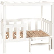 Shumee Dog bed white 95,5 × 73,5 × 90 cm solid pine - Pet Bed