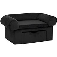 Shumee Sofa for dogs with drawer black 75 × 50 × 38 cm plush - Pet Bed