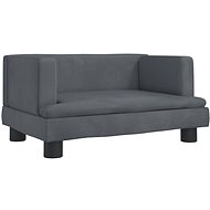 Shumee Dog bed dark grey 60 × 40 × 30 cm velvet - Pet Bed