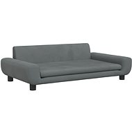 Shumee Dog bed dark grey 100 × 54 × 33 cm velvet - Pet Bed