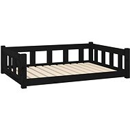 Shumee Dog bed black 105,5 × 75,5 × 28 cm solid pine - Pet Bed