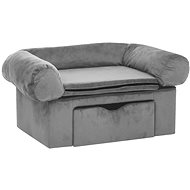 Shumee Sofa for dogs with drawer grey 75 × 50 × 38 cm plush - Pet Bed