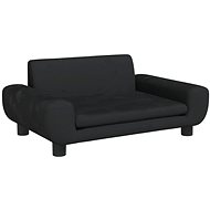 Shumee Dog bed black 70 × 45 × 33 cm velvet - Pet Bed