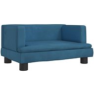 Shumee Dog bed blue 60 × 40 × 30 cm velvet - Pet Bed