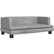 Shumee Dog bed light grey 80 × 45 × 30 cm velvet - Pet Bed