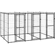 Shumee Outdoor dog pen with roof steel 7,26 m2, 3082250 - Dog Pen