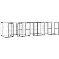 Shumee Outdoor dog pen with roof steel 16,94 m2 - Dog Pen
