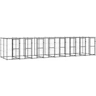 Shumee Outdoor dog pen with roof steel 19,36 m2 - Dog Pen