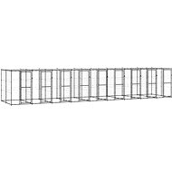 Shumee Outdoor dog pen with roof steel 21,78 m2 - Dog Pen