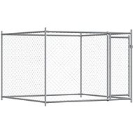 Shumee Dog cage with door grey 2 × 2 × 1,5 m galvanized steel, 172562 - Dog Pen