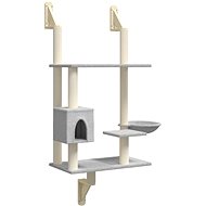 Shumee Wall mounted cat scratcher with post light grey 153 cm - Cat Scratcher