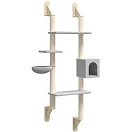 Shumee Wall mounted cat scratcher with post light grey 180 cm - Cat Scratcher