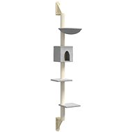 Shumee Wall mounted cat scratching post light grey 187 cm - Cat Scratcher