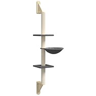 Shumee Wall mounted cat scratcher with post dark grey 142,5 cm - Cat Scratcher