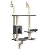 Shumee Wall mounted cat scratching post dark grey 153 cm - Cat Scratcher