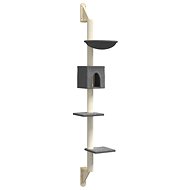 Shumee Wall mounted cat scratching post dark grey 187 cm - Cat Scratcher