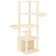 Shumee Cat scratching post with sisal posts cream 147 cm, 171780 - Cat Scratcher