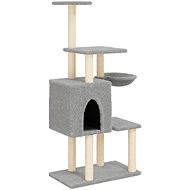 Shumee Cat scratching post with sisal posts light grey 131 cm - Cat Scratcher