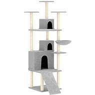 Shumee Cat scratching post with sisal posts light grey 175 cm - Cat Scratcher