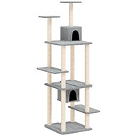 Shumee Cat scratching post with sisal posts light grey 176 cm - Cat Scratcher