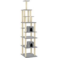 Shumee Cat scratching post with sisal posts light grey 216 cm - Cat Scratcher