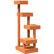 Shumee Cat scratching post wax brown 45,5 × 49 × 103 cm solid pine - Cat Scratcher